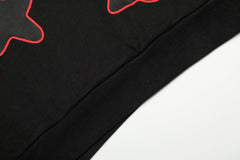 Sp5der Black Red Outline Star Pullover Hoodie
