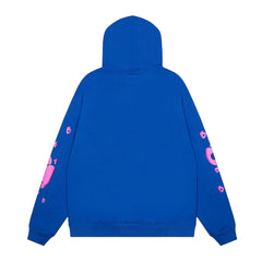 Sp5der Blue 555 Star Hoodie Sweatpants Set