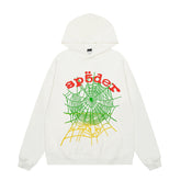 Sp5der White Gradient Spider Web Hoodie Sweatpants Set