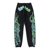 Sp5der Black 999‑555 Spider Web Graphic Sweatpants