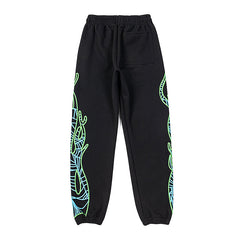 Sp5der Black 999‑555 Spider Web Graphic Sweatpants
