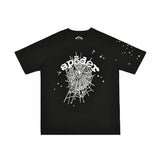 Sp5der Multi‑Color Star Spider Web Graphic T‑Shirt