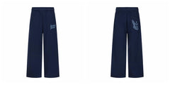 Broken Planet Logo Navy Wide Leg Sweatpants