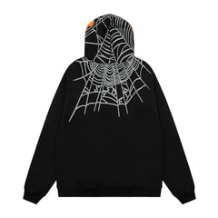 Sp5der Black Star Print Hoodie