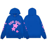 Sp5der Blue 555 Star Hoodie Sweatpants Set
