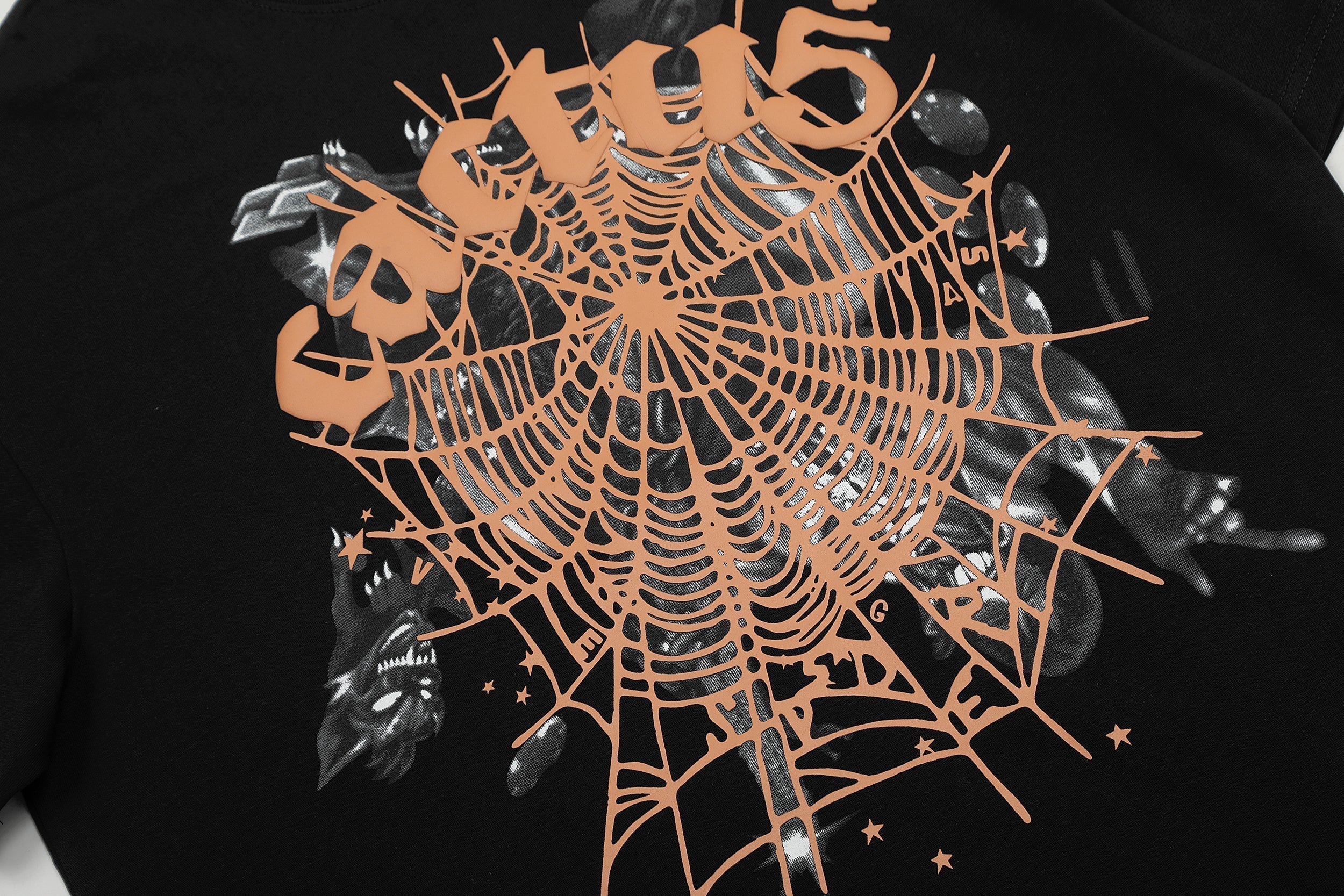 Sp5der Cactus Spider Web Graphic T‑Shirt