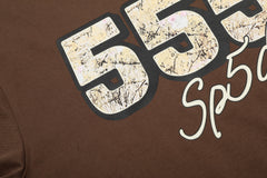 Sp5der 555 Vintage Distressed Graphic T‑Shirt