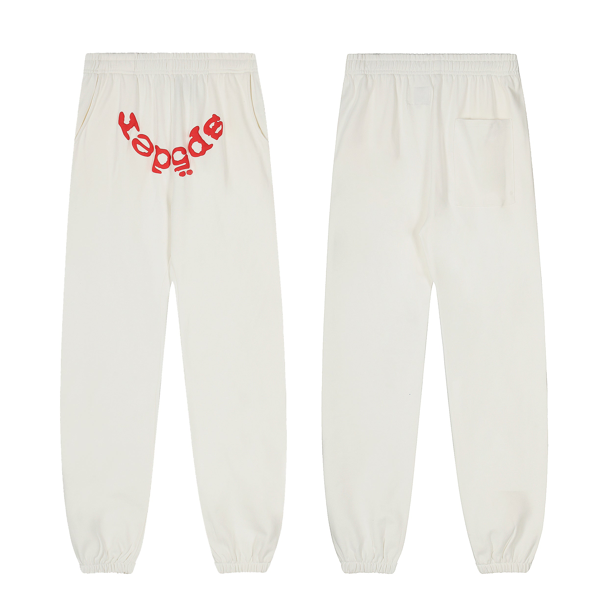 Sp5der White Gradient Spider Web Hoodie Sweatpants Set