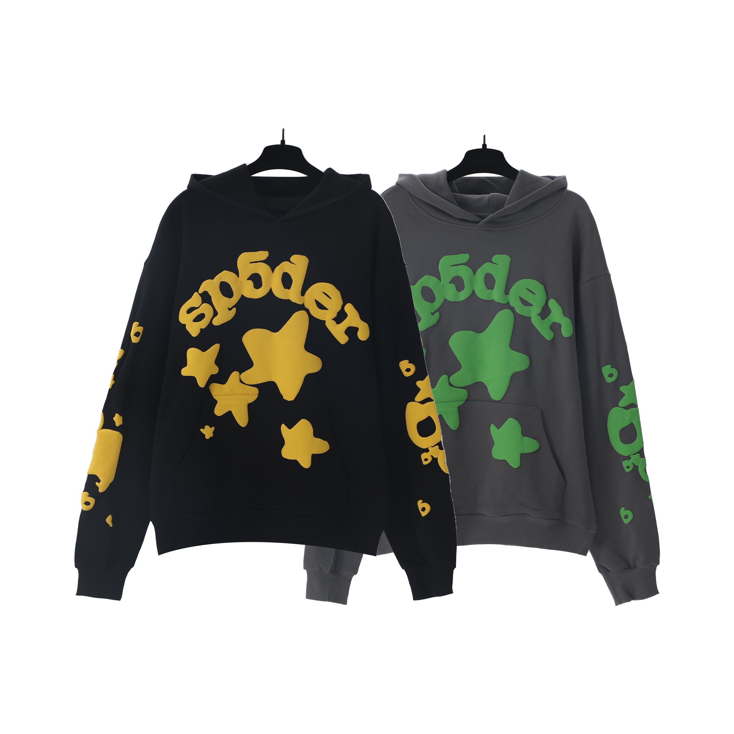 Sp5der Star Puff Print Pullover Hoodie
