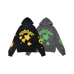 Sp5der Star Puff Print Pullover Hoodie