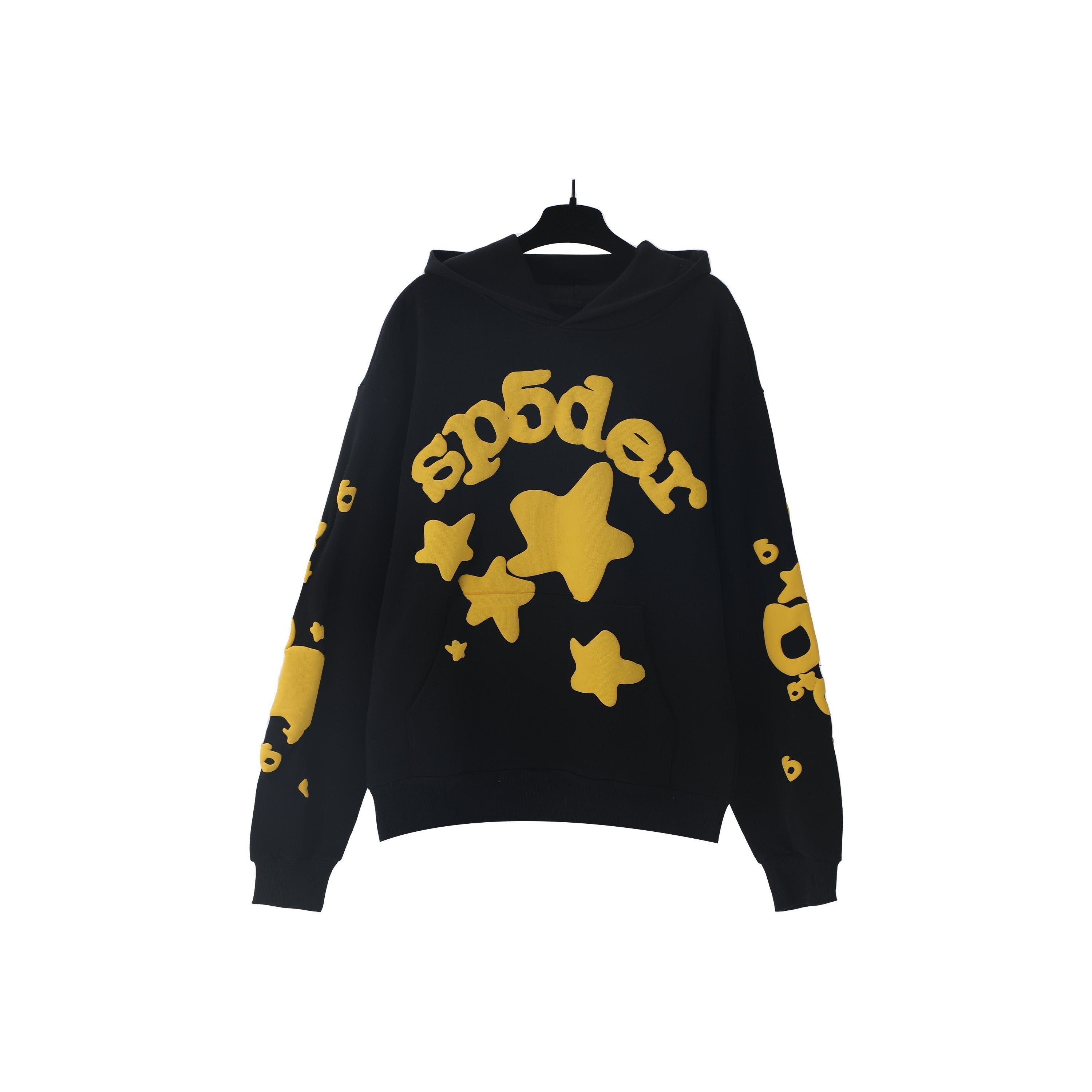 Sp5der Star Puff Print Pullover Hoodie