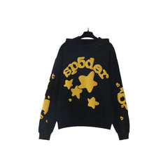Sp5der Star Puff Print Pullover Hoodie
