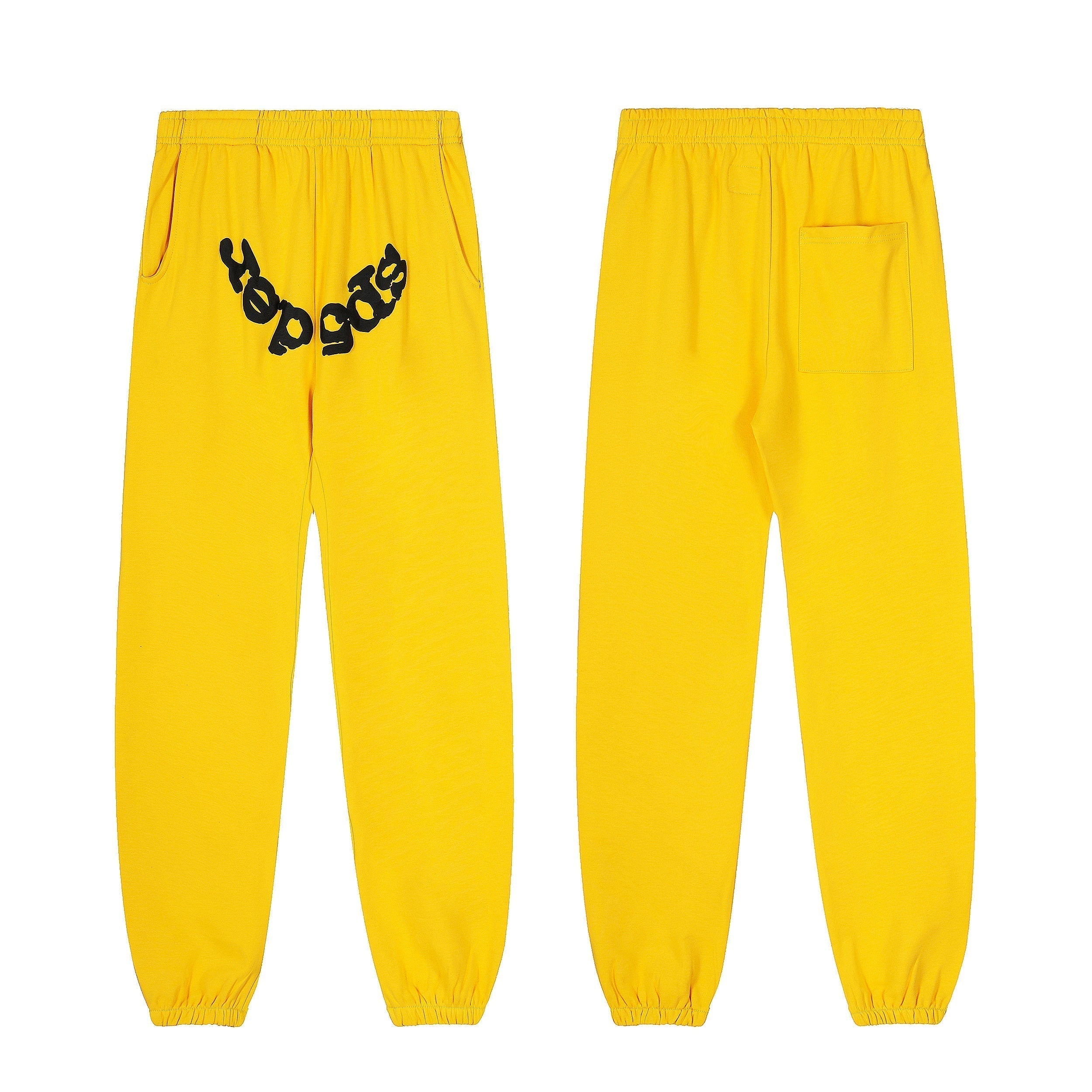 Sp5der Yellow Spider Web Hoodie Sweatpants Set