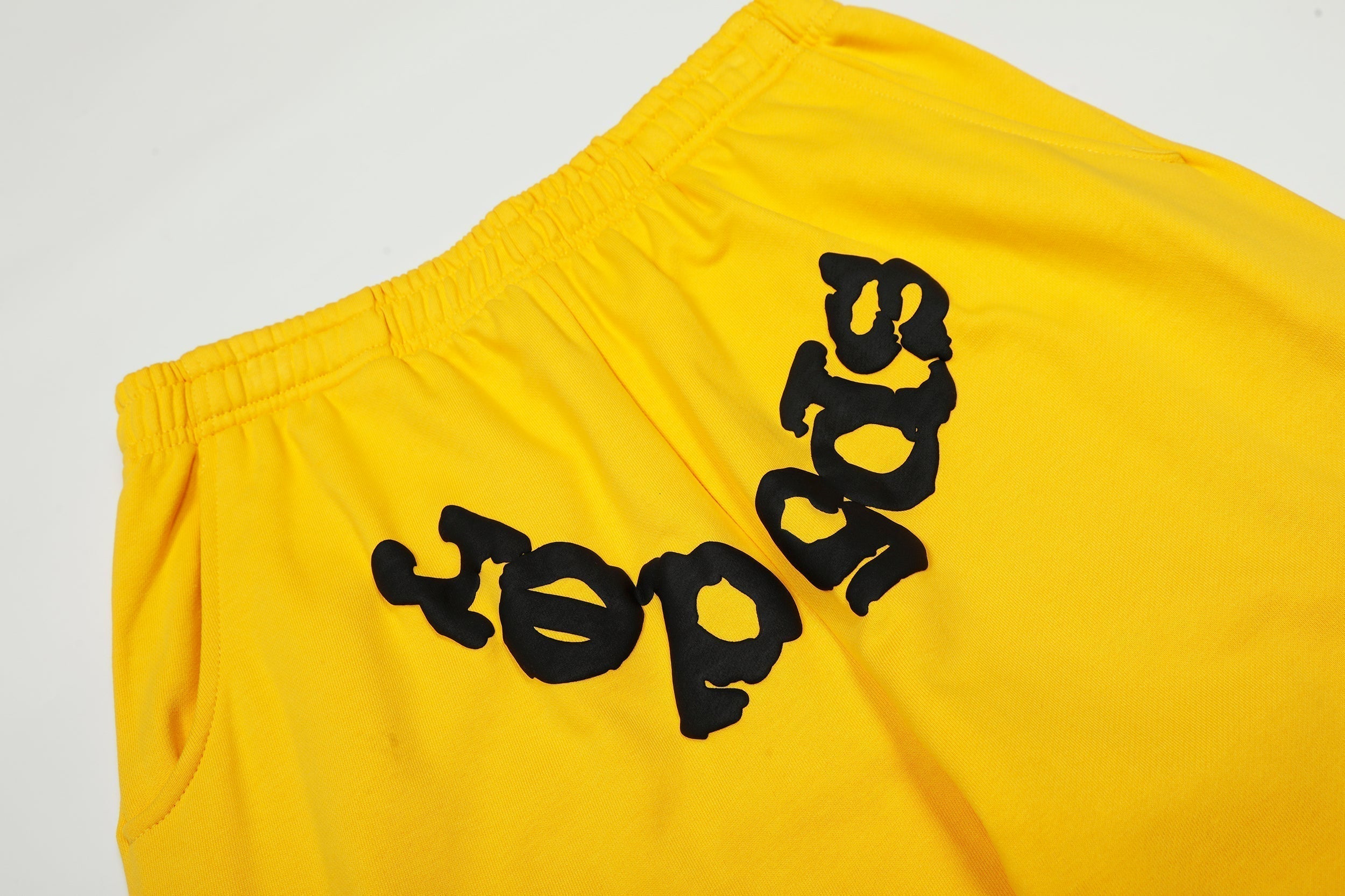 Sp5der Yellow Spider Web Hoodie Sweatpants Set