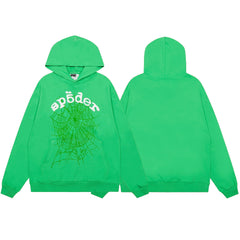 Sp5der Green Spider Web Hoodie Sweatpants Set