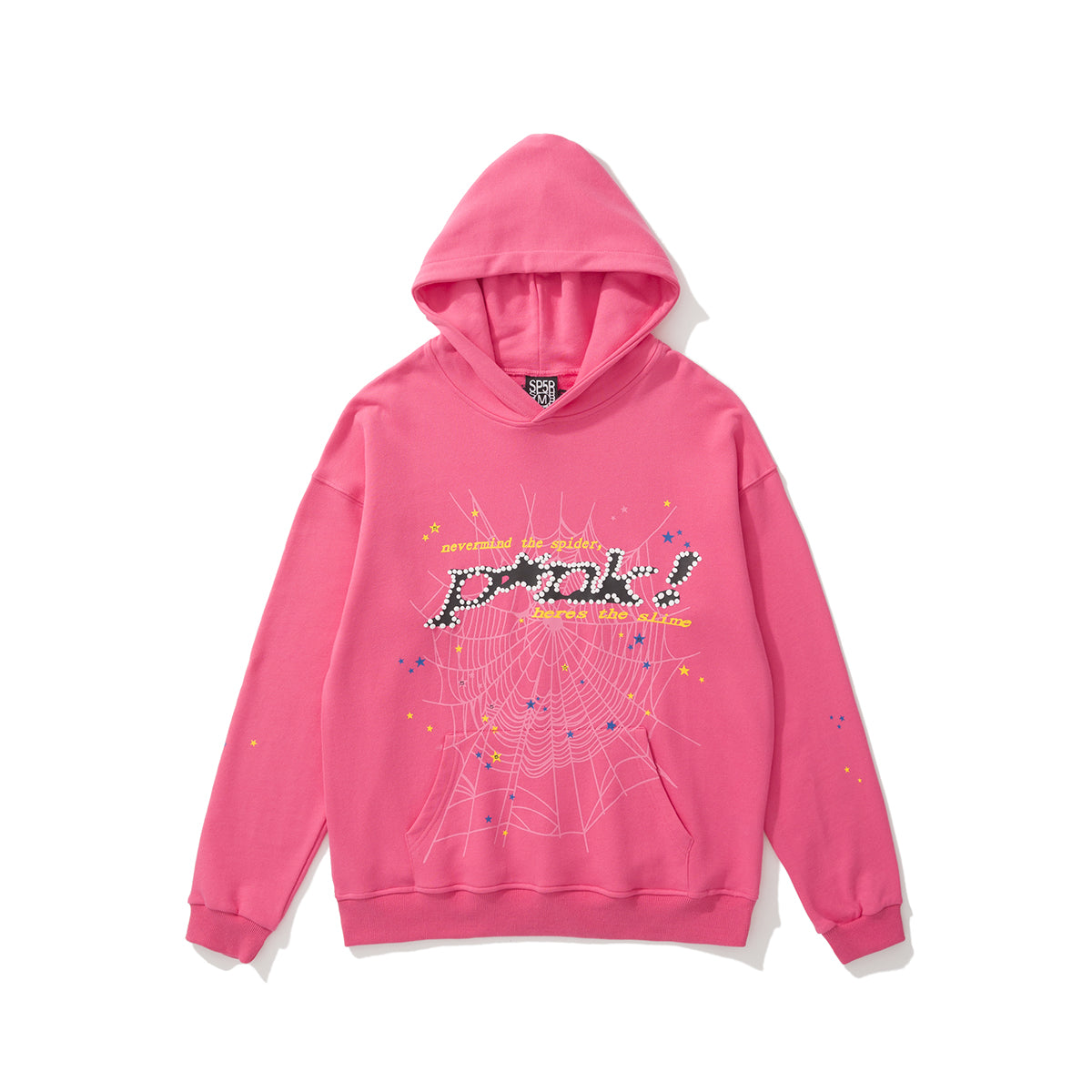 Sp5der Pink Spider Web Pullover Hoodie