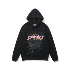 Sp5der Pink Spider Web Pullover Hoodie