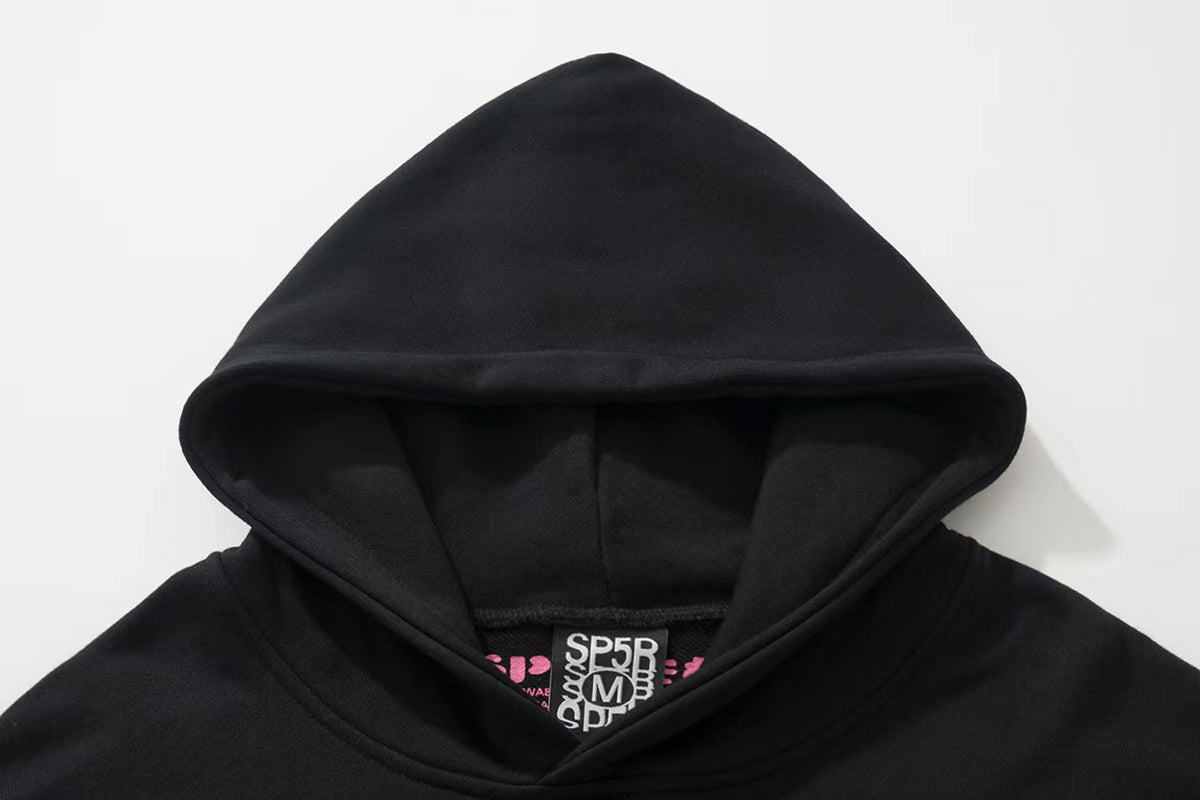 Sp5der Pink Spider Web Pullover Hoodie