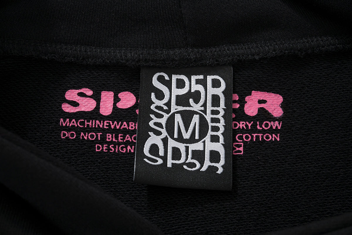 Sp5der Pink Spider Web Pullover Hoodie