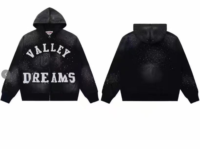 Vale Forever Classico Zip Up Hoodie Black