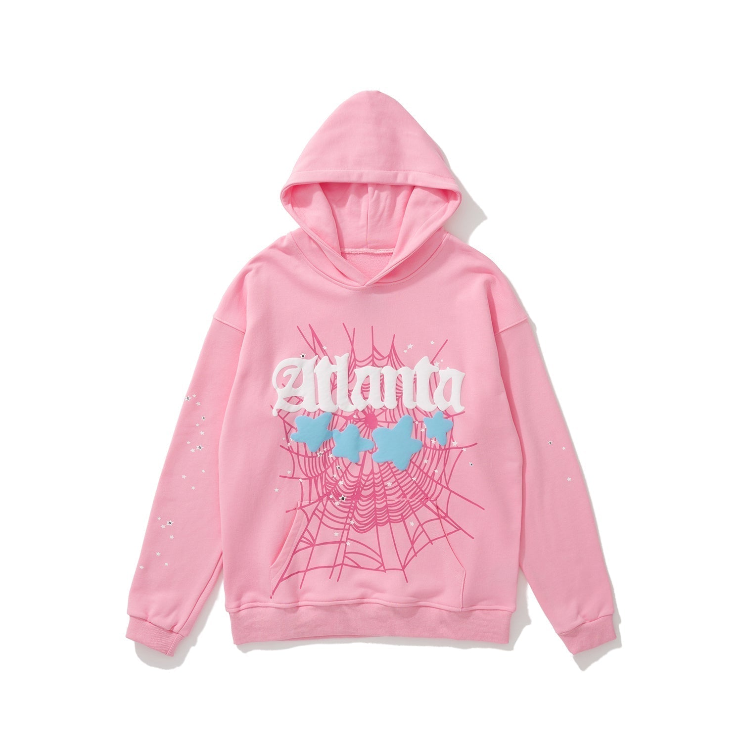 Sp5der Atlanta Spider Web Puff Print Pullover Hoodie