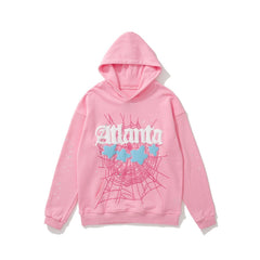 Sp5der Atlanta Spider Web Puff Print Pullover Hoodie
