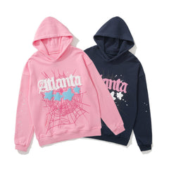 Sp5der Atlanta Spider Web Puff Print Pullover Hoodie
