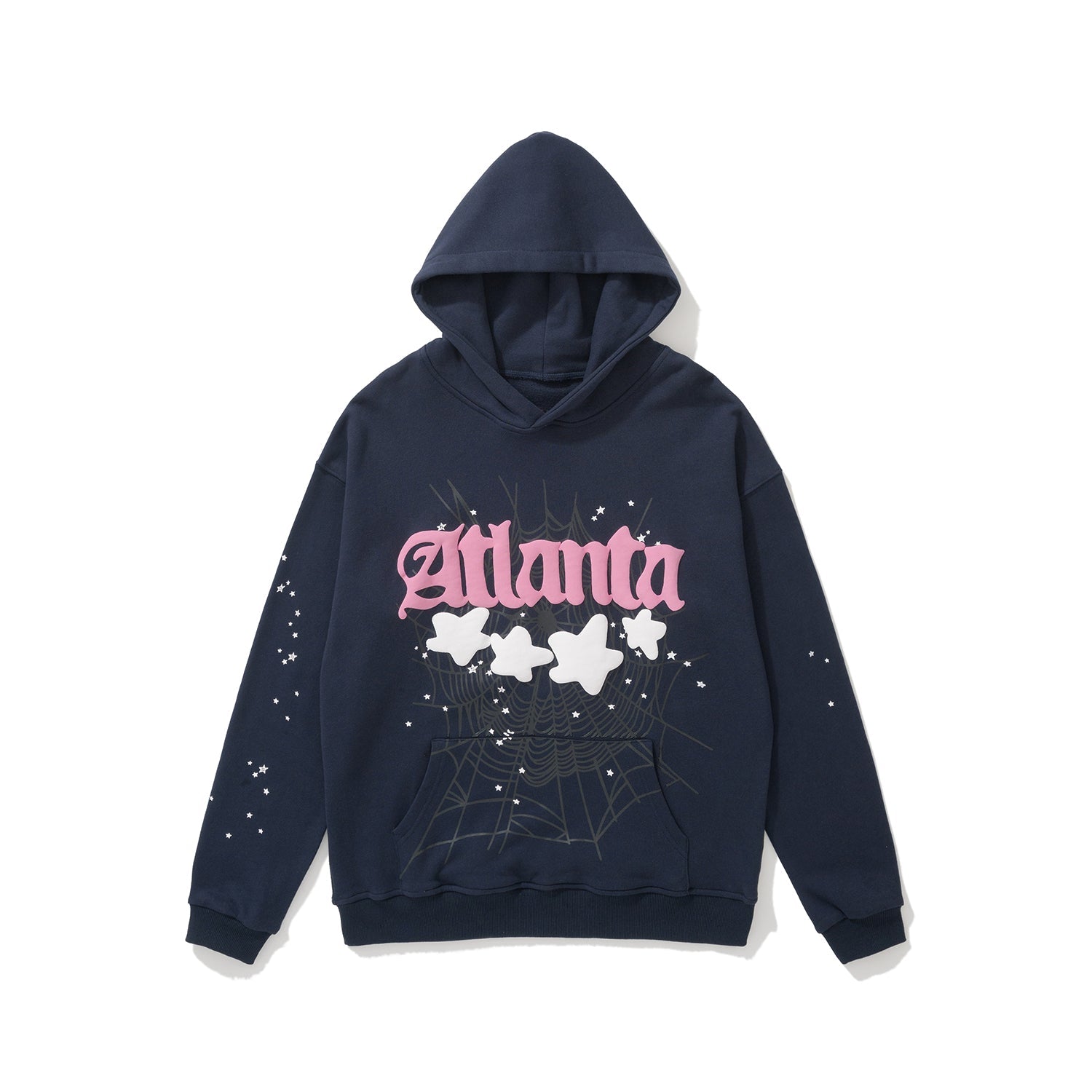 Sp5der Atlanta Spider Web Puff Print Pullover Hoodie