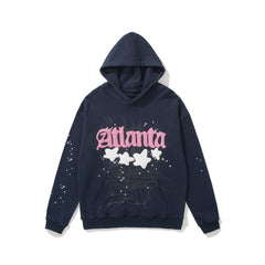 Sp5der Atlanta Spider Web Puff Print Pullover Hoodie