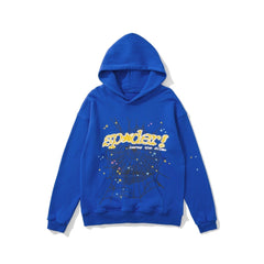 Sp5der Spider Web Slogan Pullover Hoodie