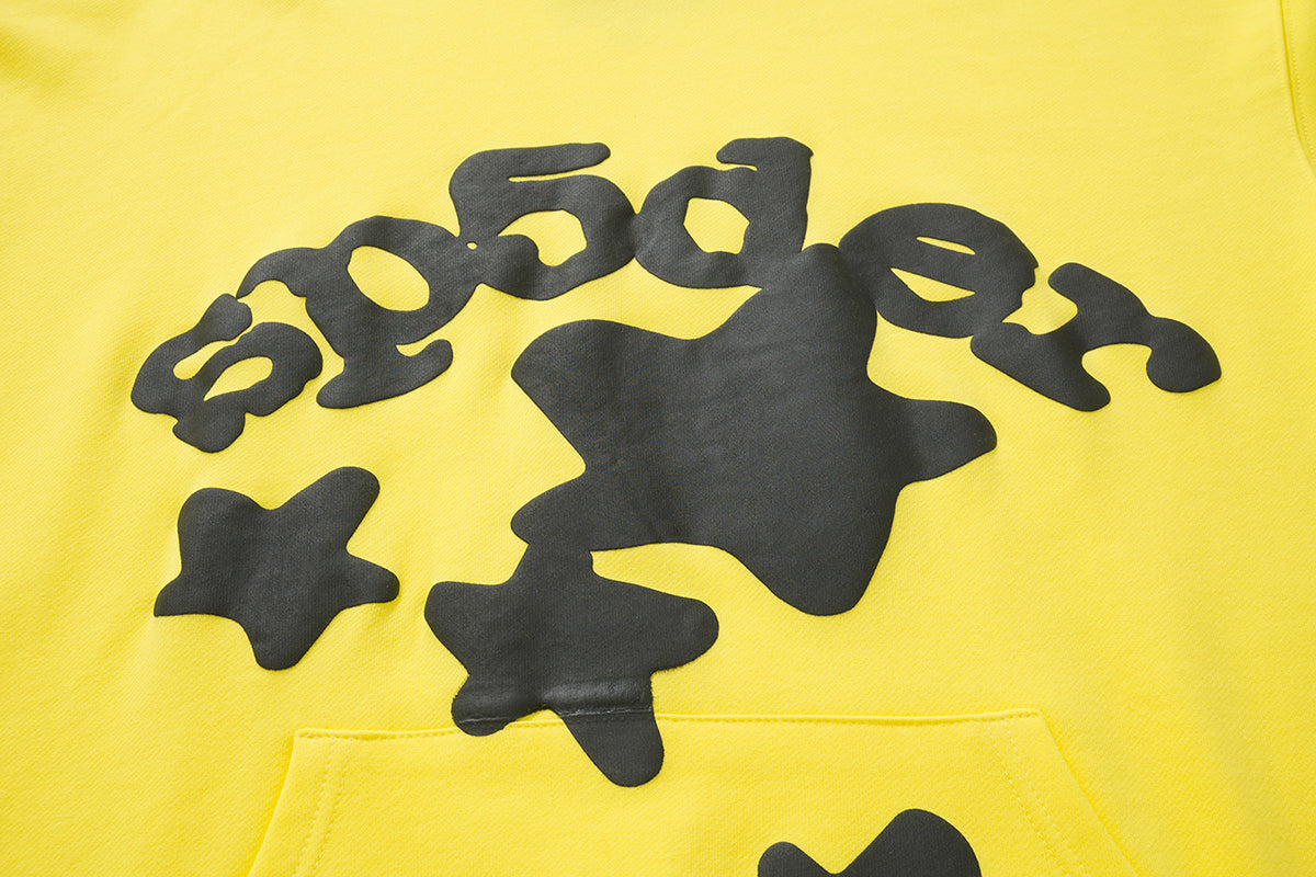 Sp5der Star Puff Print Pullover Hoodie