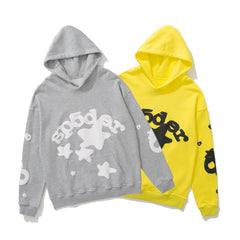 Sp5der Star Puff Print Pullover Hoodie