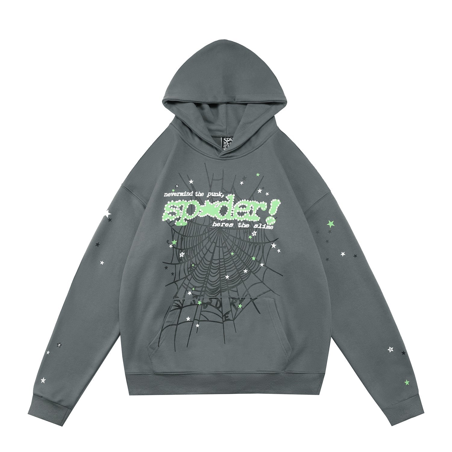 Sp5der Spider Web Star Print Pullover Hoodie