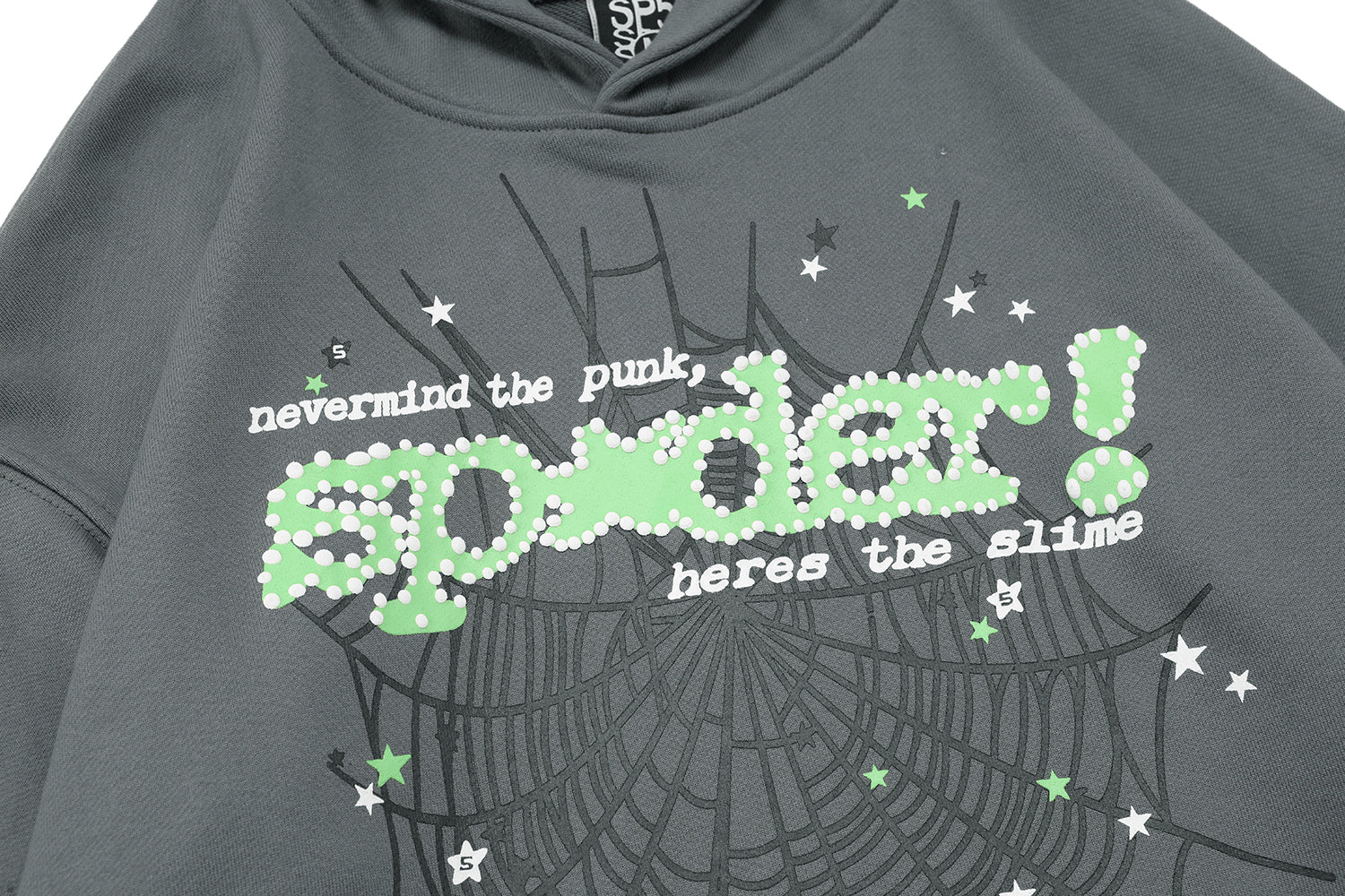Sp5der Spider Web Star Print Pullover Hoodie