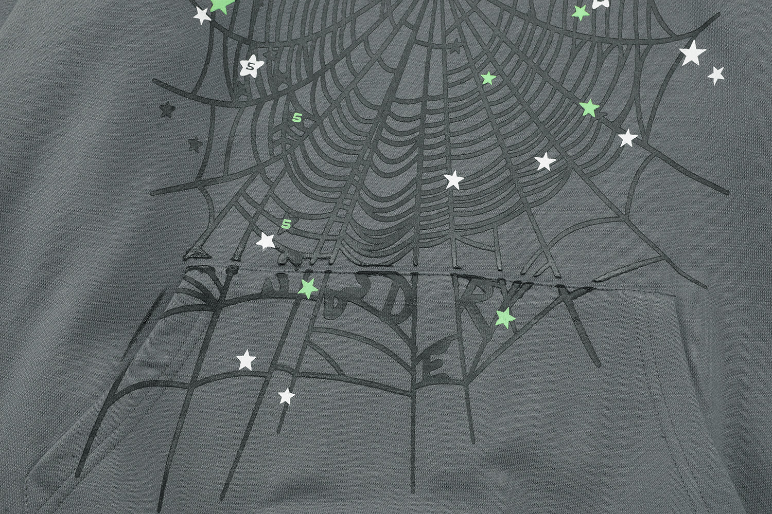 Sp5der Spider Web Star Print Pullover Hoodie