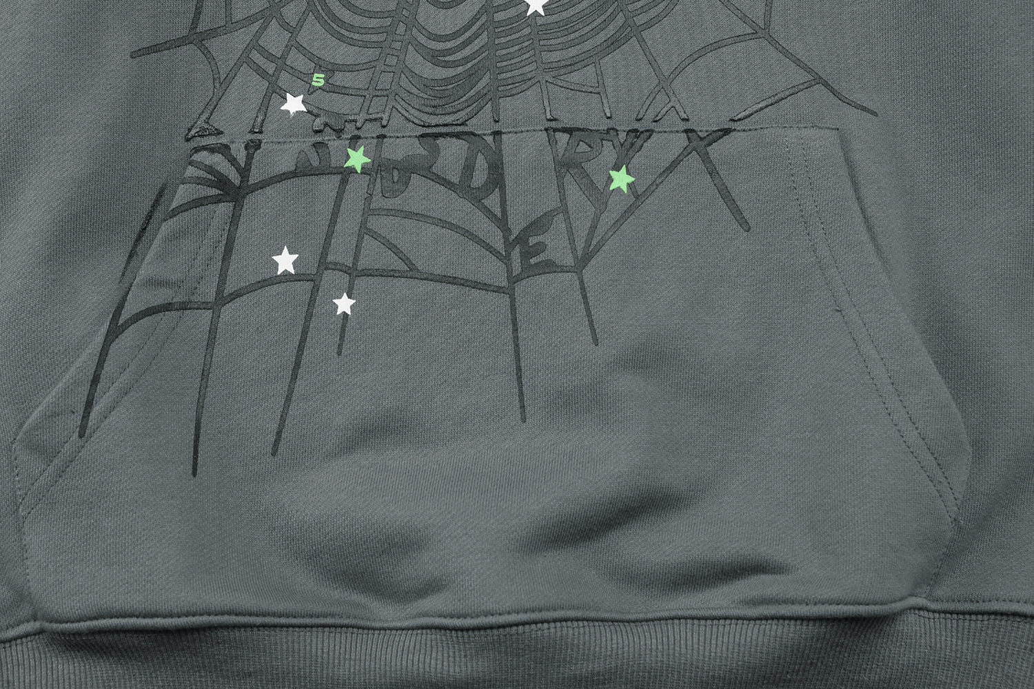 Sp5der Spider Web Star Print Pullover Hoodie