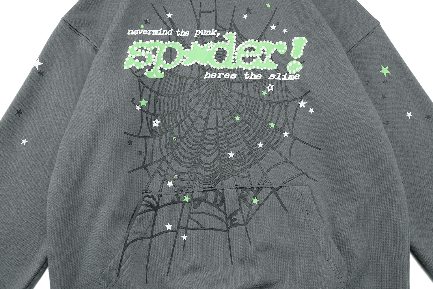 Sp5der Spider Web Star Print Pullover Hoodie