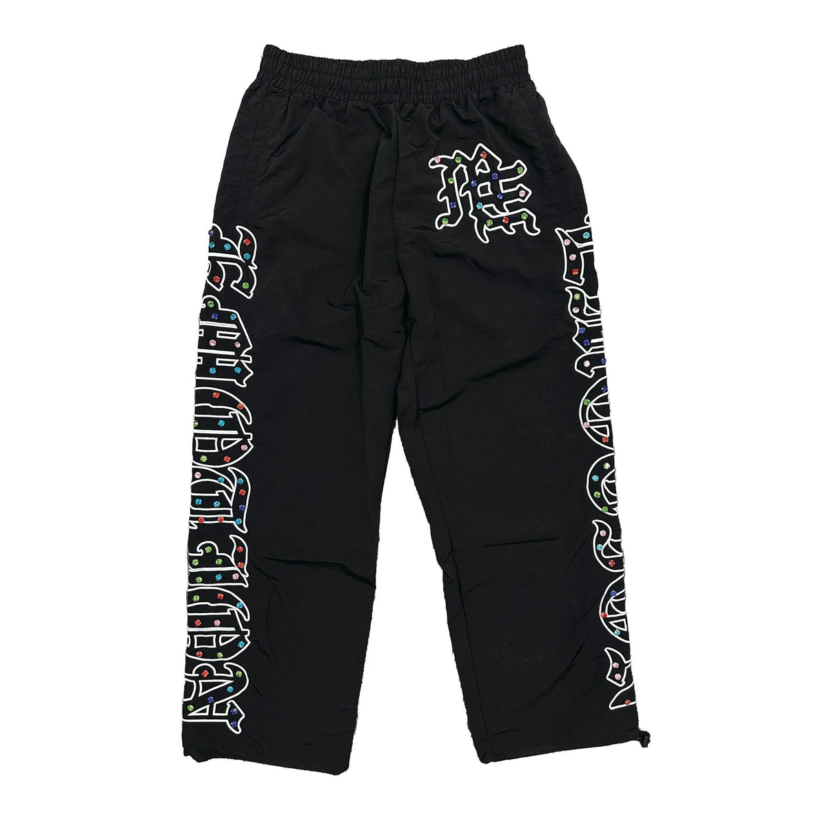 Mixed Emotion “ME” rhinestone Nylon Pants