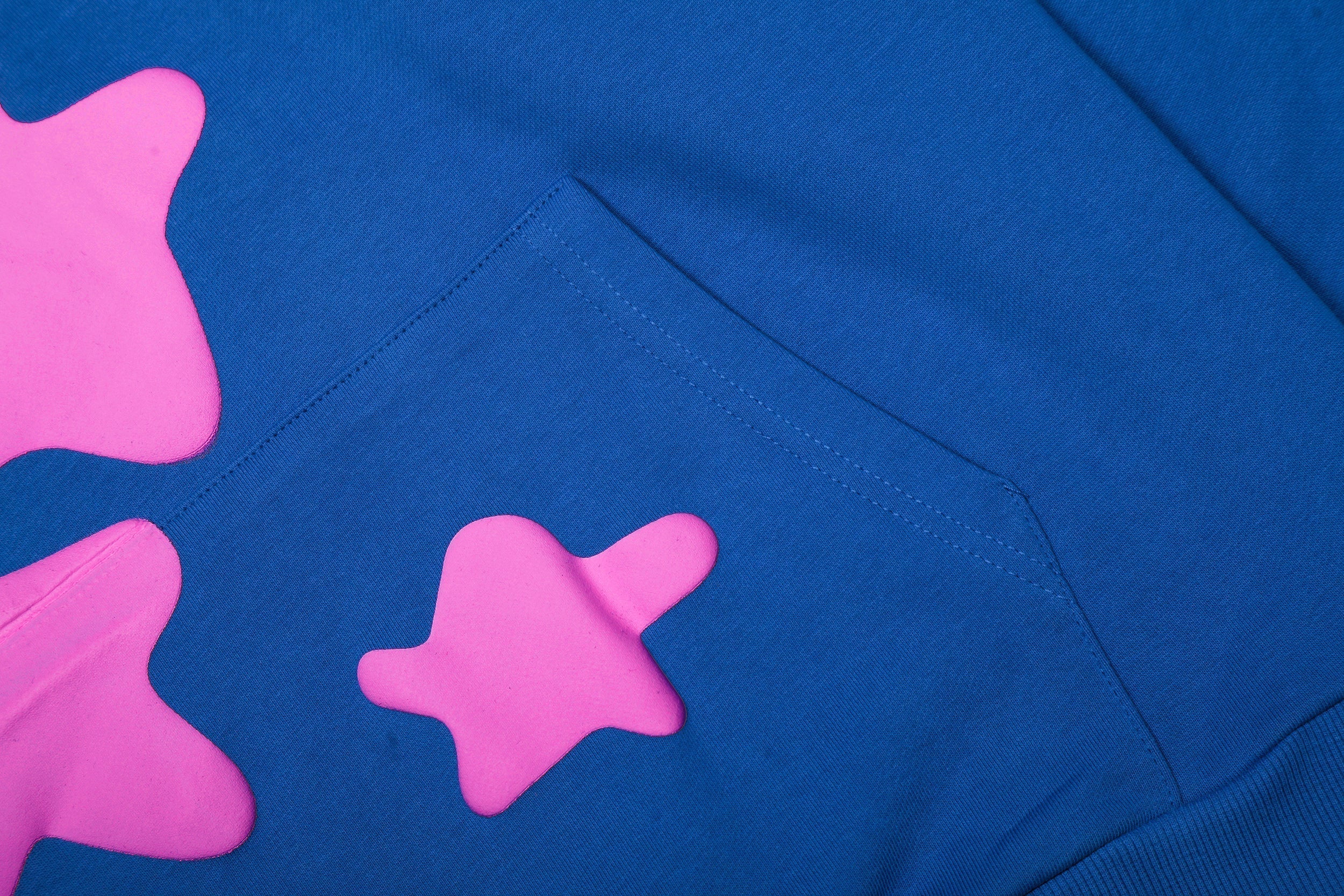 Sp5der Blue 555 Star Hoodie Sweatpants Set