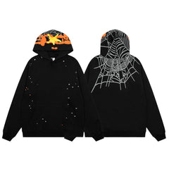 Sp5der Black Star Print Hoodie