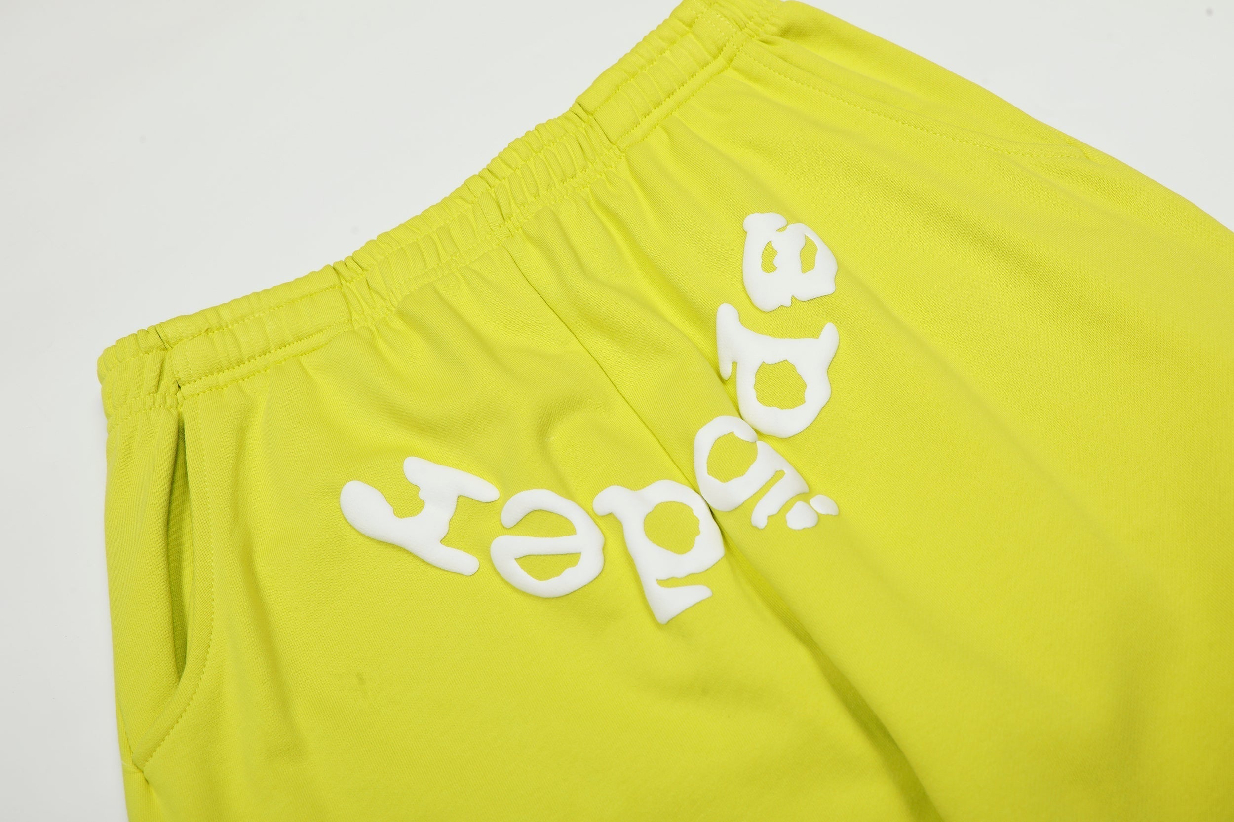 Sp5der Lime Gradient Spider Web Hoodie Sweatpants Set