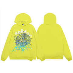 Sp5der Lime Gradient Spider Web Hoodie Sweatpants Set