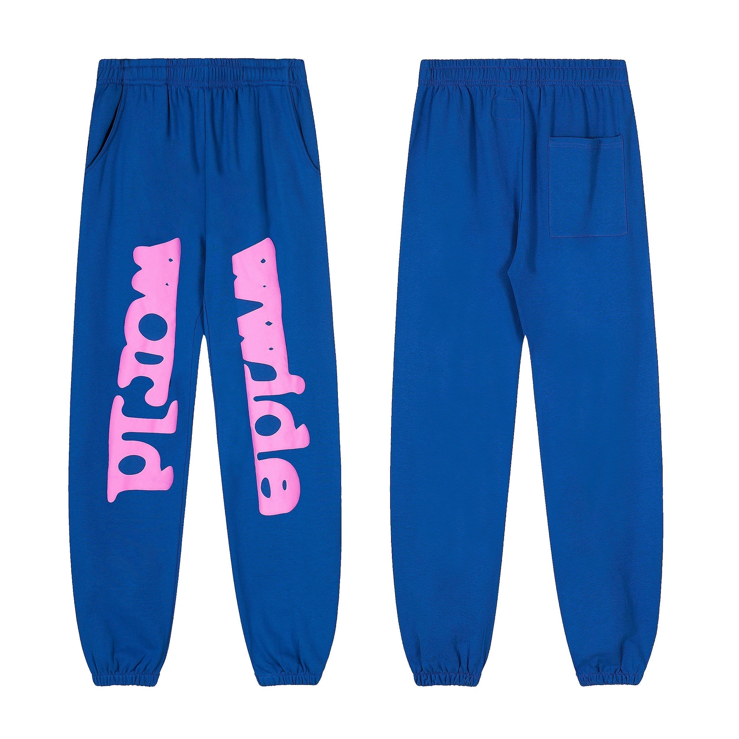 Sp5der Blue 555 Star Hoodie Sweatpants Set