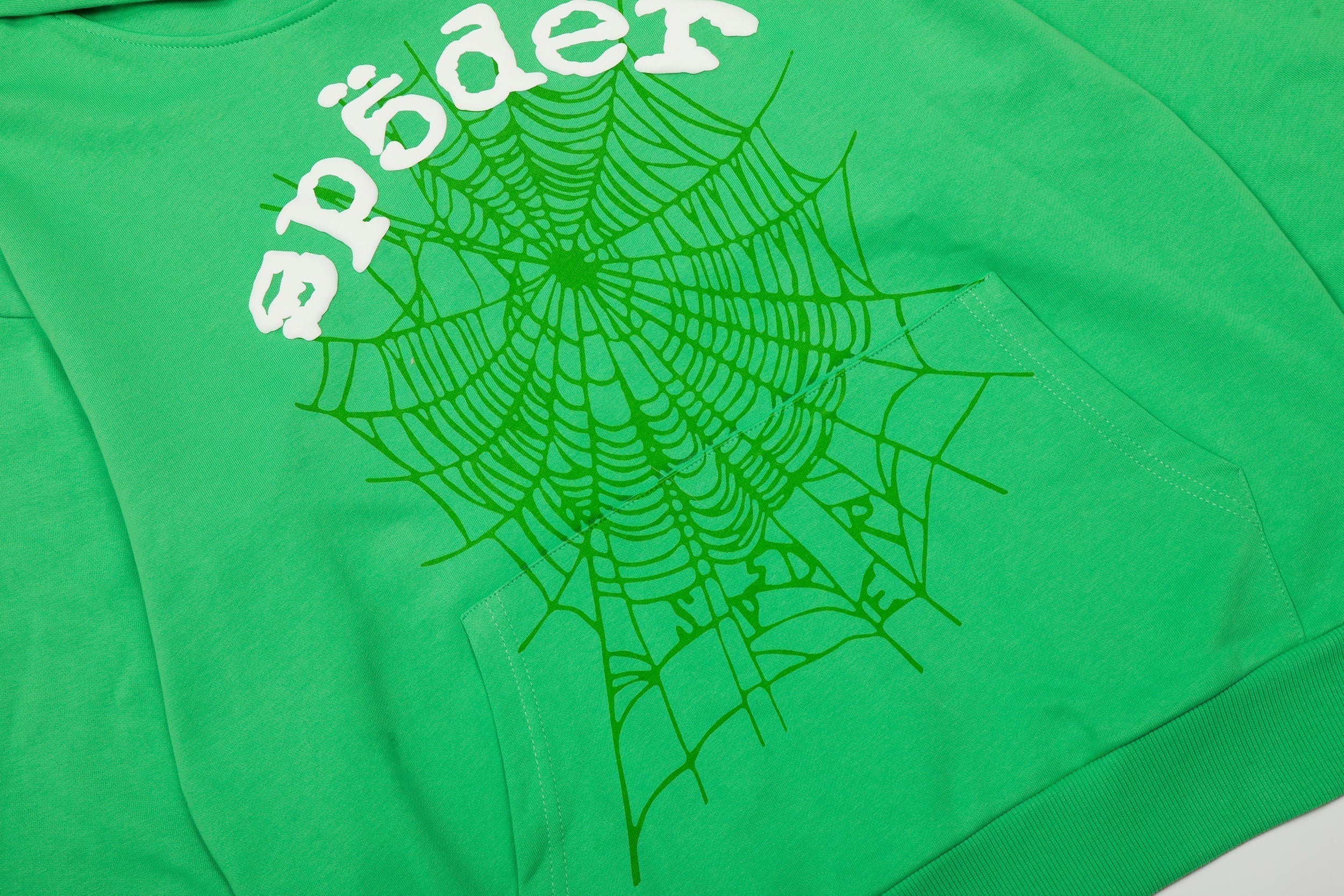 Sp5der Green Spider Web Hoodie Sweatpants Set