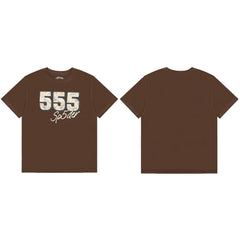 Sp5der 555 Vintage Distressed Graphic T‑Shirt