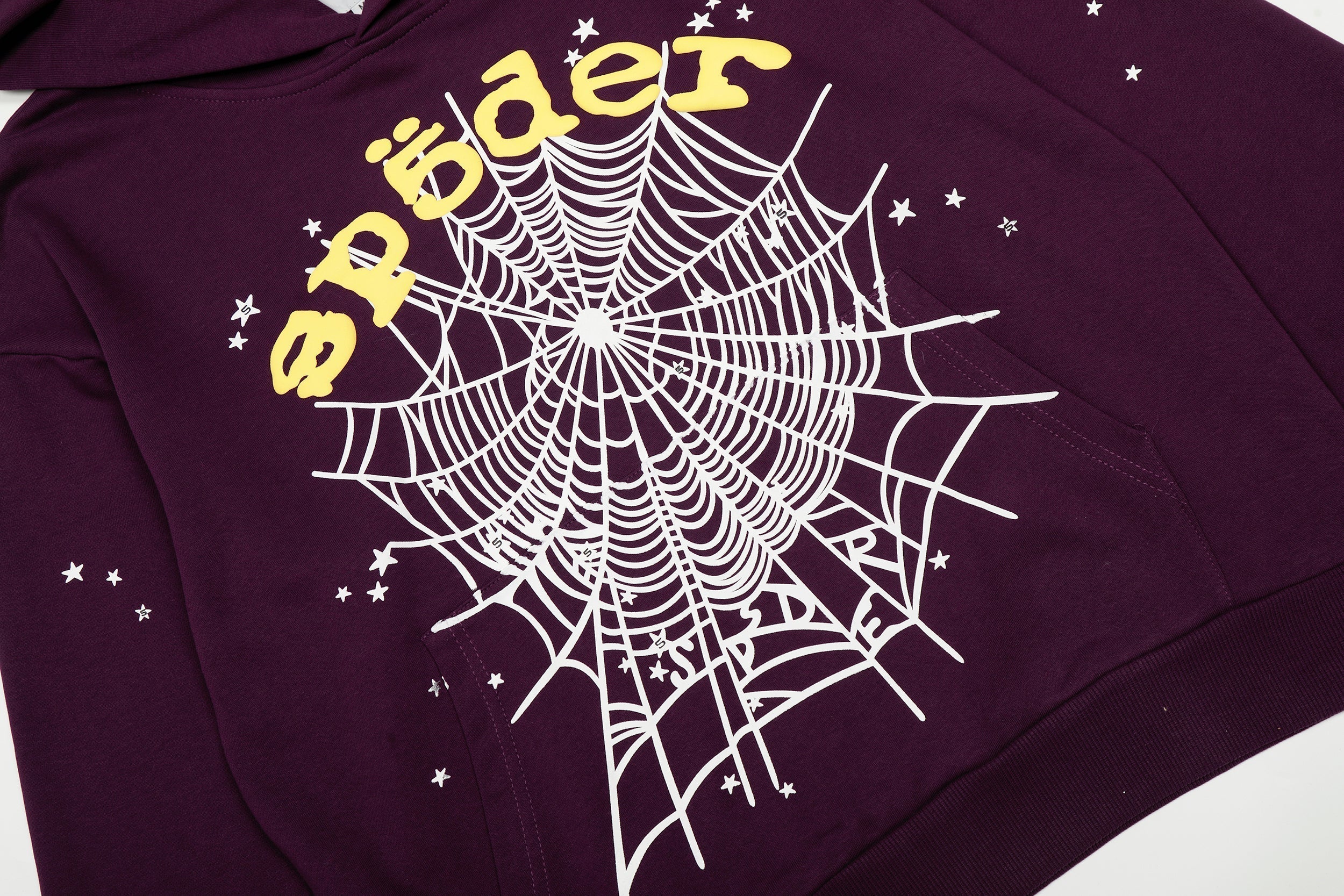 Sp5der Purple Spider Web Hoodie Sweatpants Set