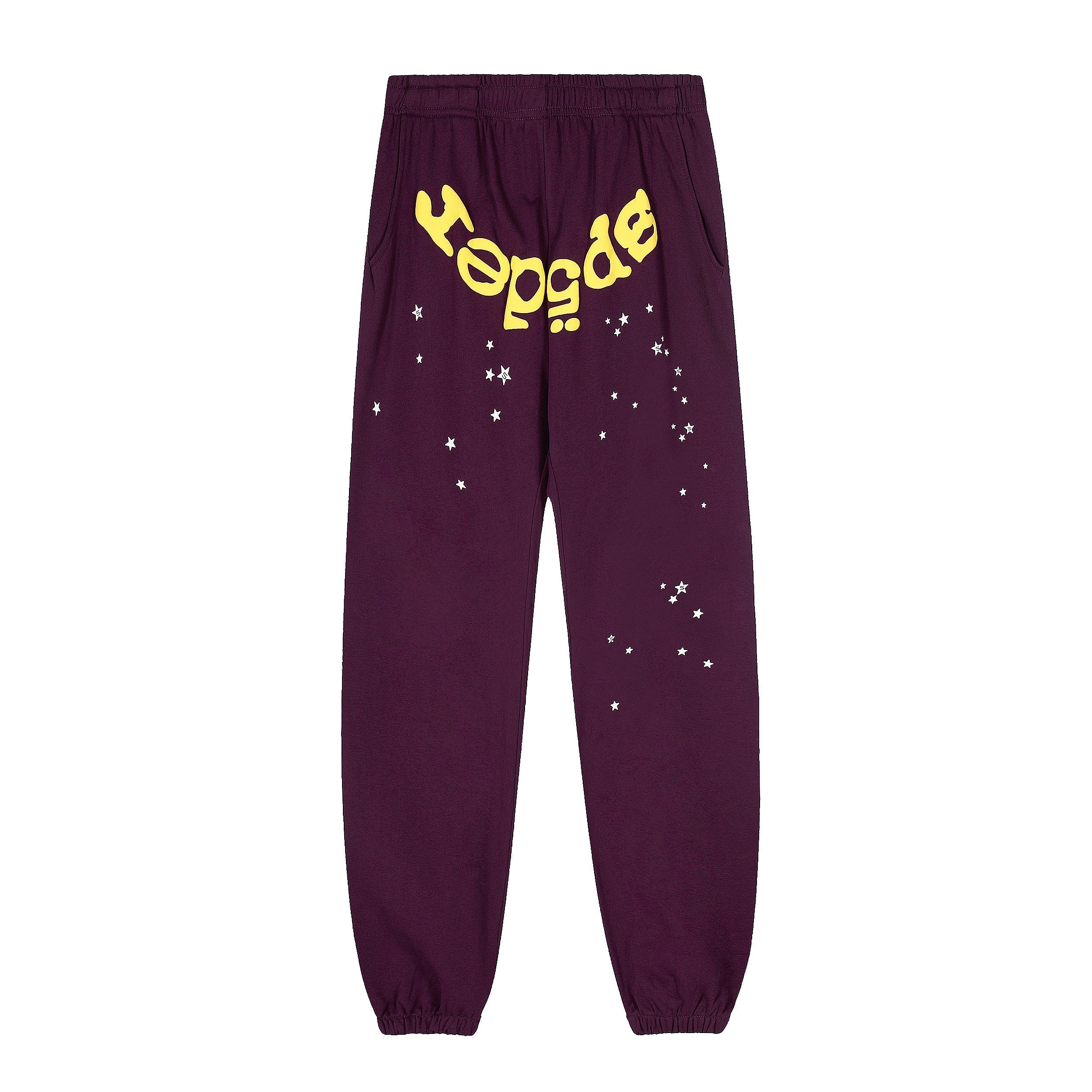 Sp5der Purple Spider Web Hoodie Sweatpants Set