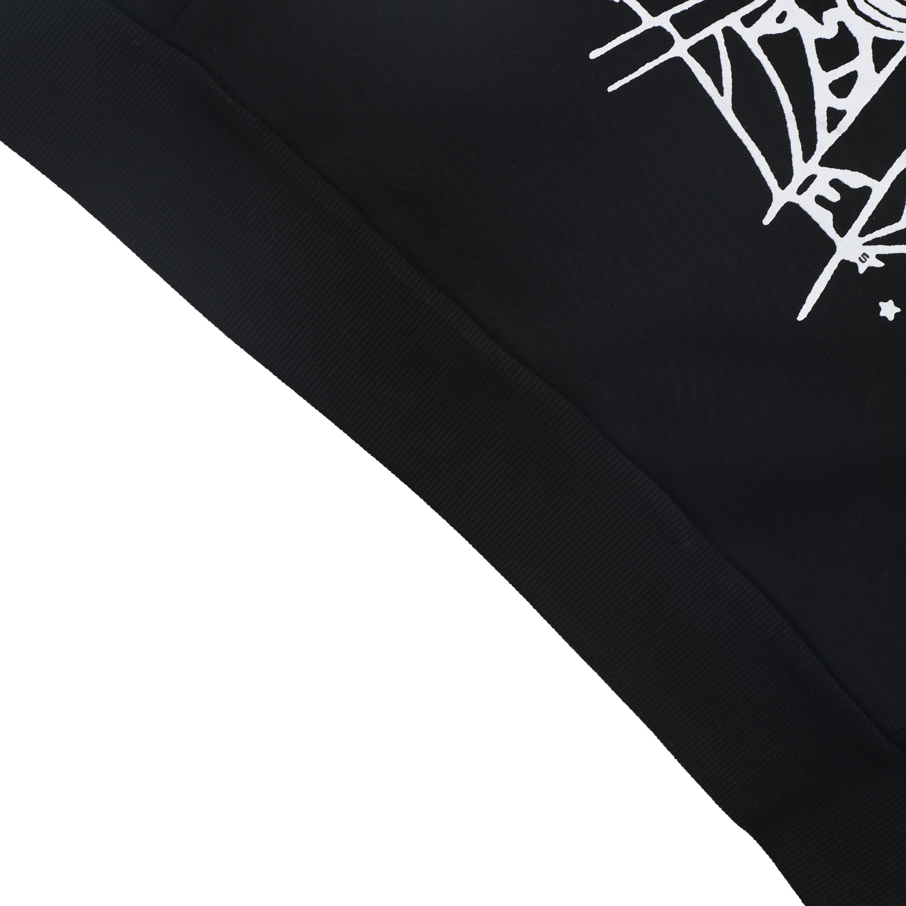 Sp5der White Spider Web Star Sleeve Pullover Hoodie