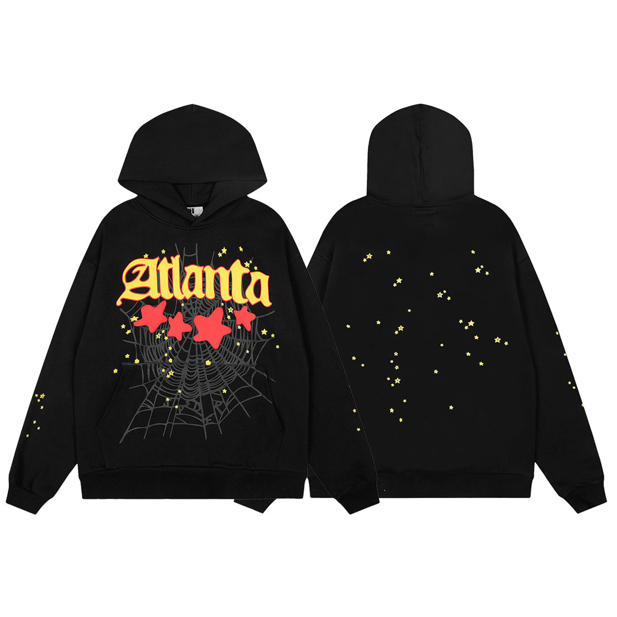 Sp5der Black Atlanta Spider Web Hoodie Sweatpants Set