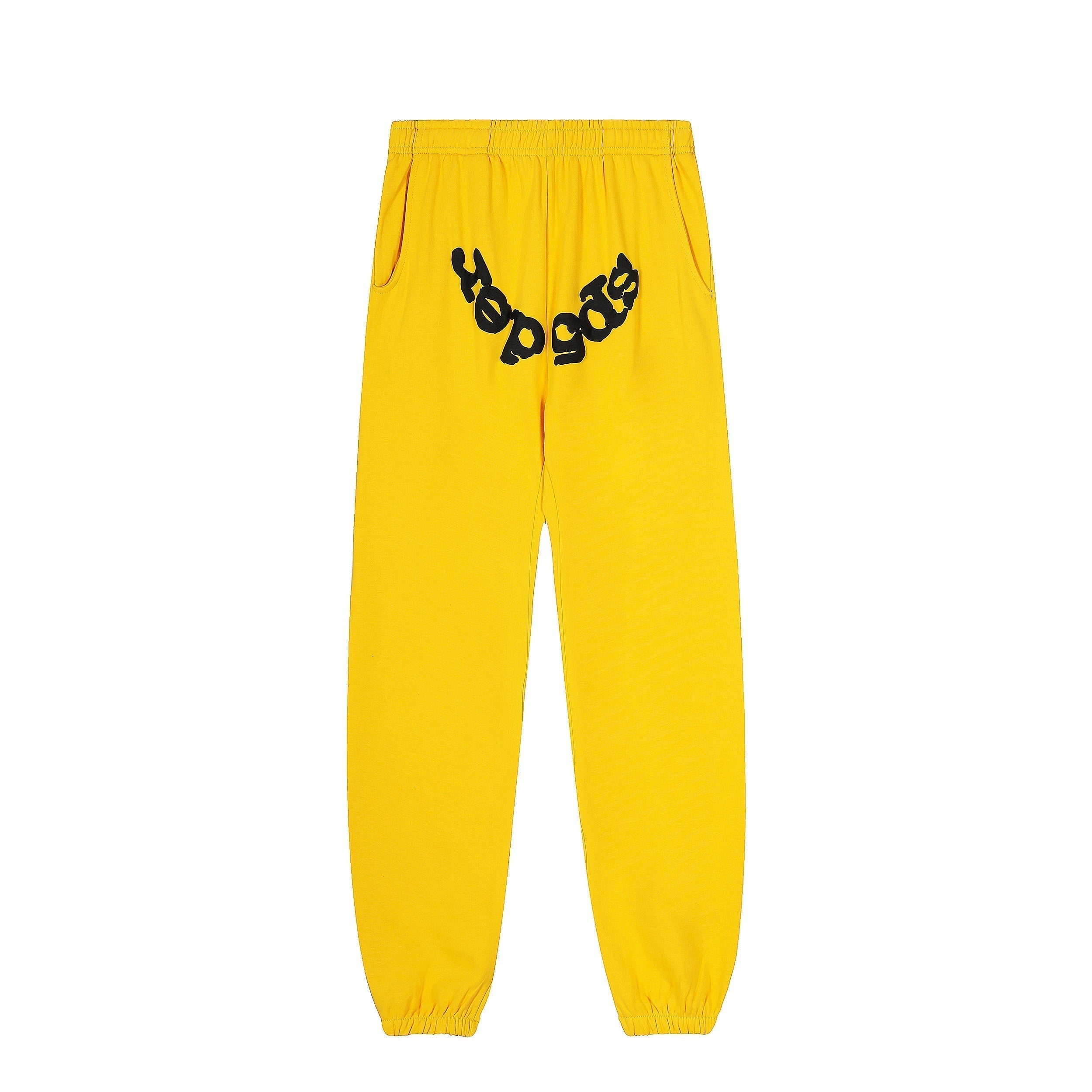 Sp5der Yellow Spider Web Hoodie Sweatpants Set